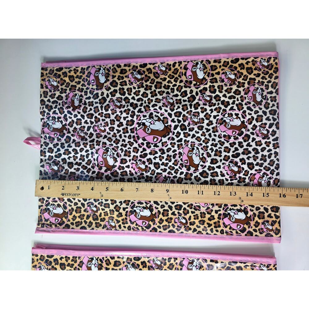 Set of 2- BUC-EE'S Pink Leopard Print NEW Reusable Tote Grocery Bag - NWT - Picture 4 of 9